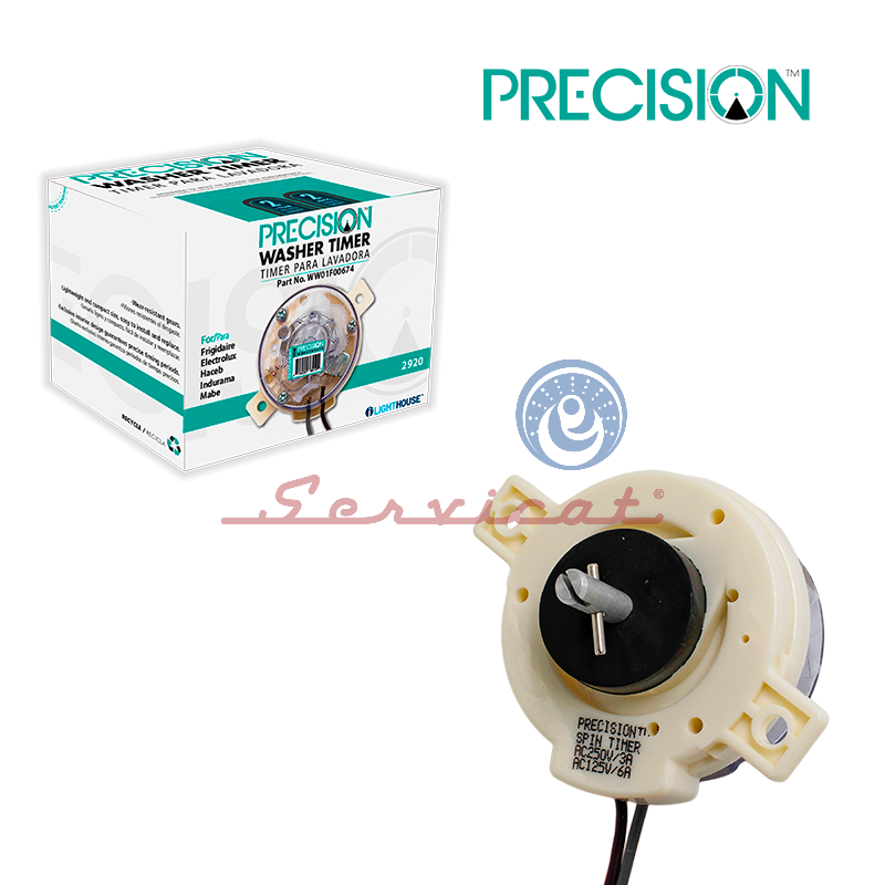2920] TIMER10-REDONDO 2 CABLES - 2 SUJECIONES RECTAS PRECISION LAVADORA MABE-ELECTROLUX-HACEB-INDURAMA-LG