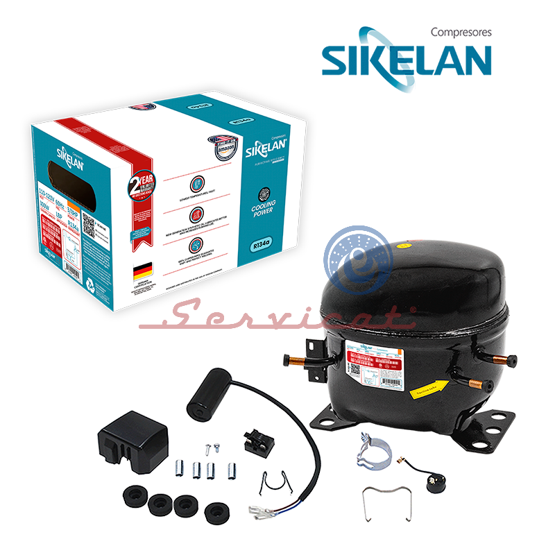 COMPRESOR 3/8HP - R134A - LBP ORIGINAL SIKELAN REFRIGERADORA TODAS LAS MARCAS