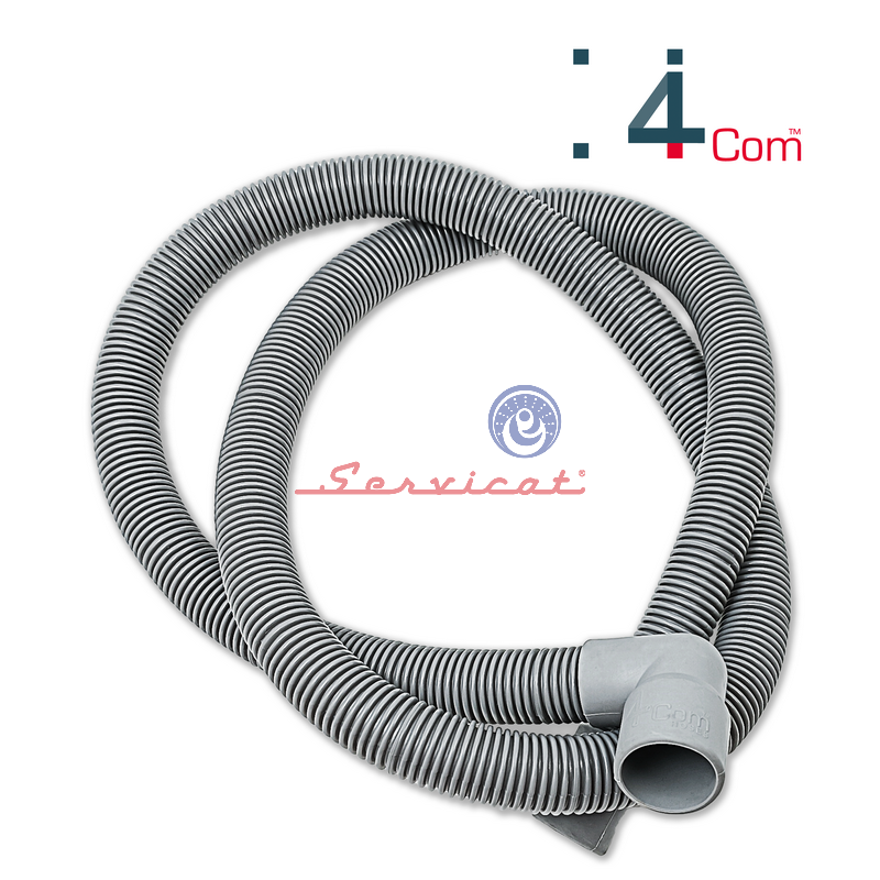 [LA518-COM] MANGUERA DE DESFOGUE DE AGUA 1.45M - Ø 2.5CM 4COM LAVADORA MABE - ELECTROLUX - WHIRLPOOL