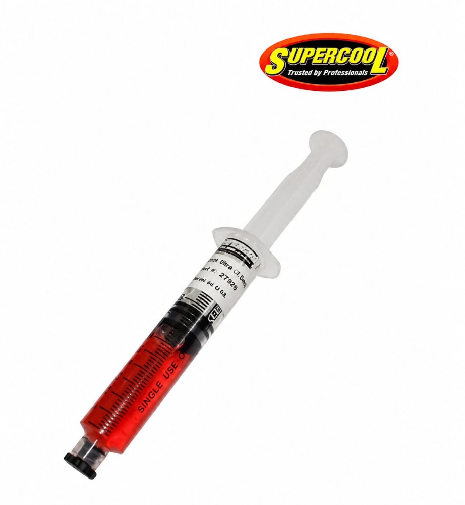 LÍQUIDO SELLADOR DE FUGAS TIPO JERINGA 7.5ML ORIGINAL SISTEMAS HVAC-R Y AIRE ACONDICIONADO AUTOMOTRIZ TODAS LAS MARCAS