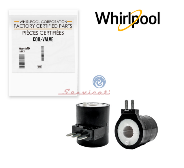 KIT DE BOBINAS DE VÁLVULA DE CONTROL DE GAS 110V ORIGINAL SECADORA WHIRLPOOL ORIGINAL