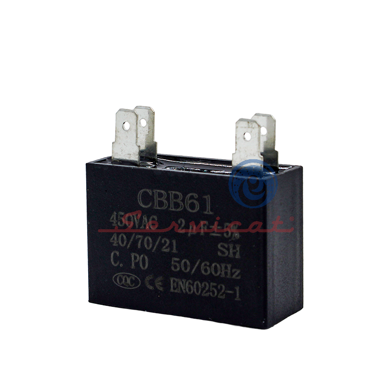 3222] CAPACITOR DE MARCHA 2UF A 450VAC LAVADORA MABE