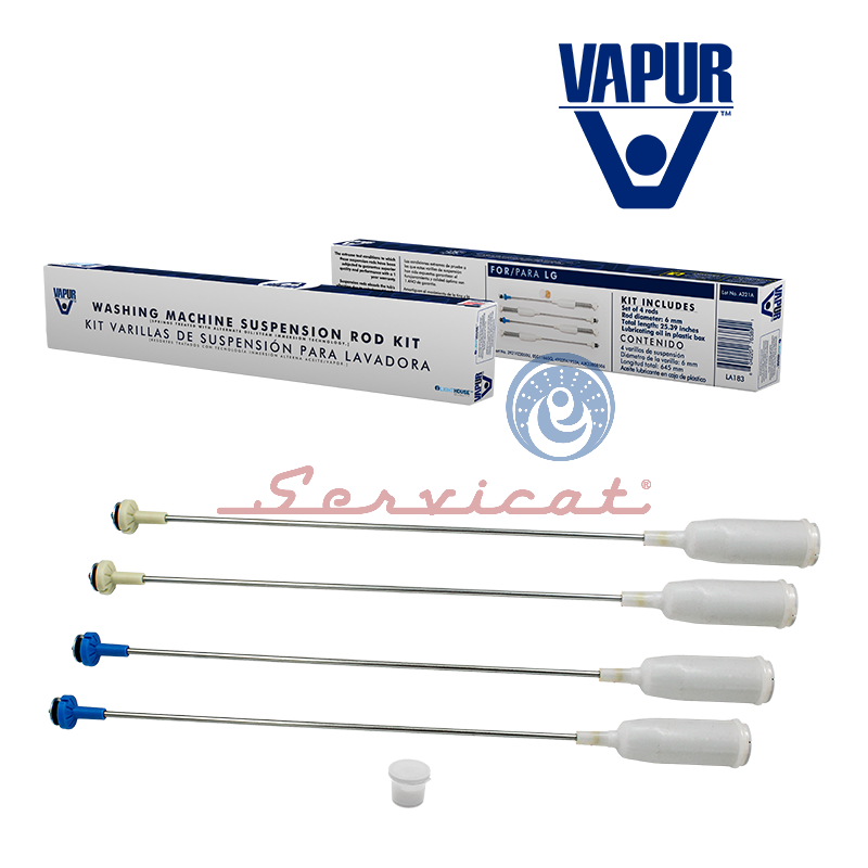 TEMPLADOR-[LA183 alternas] KIT BARRAS DE SUSPENSIÓN 64.5CM VAPUR LAVADORA LG