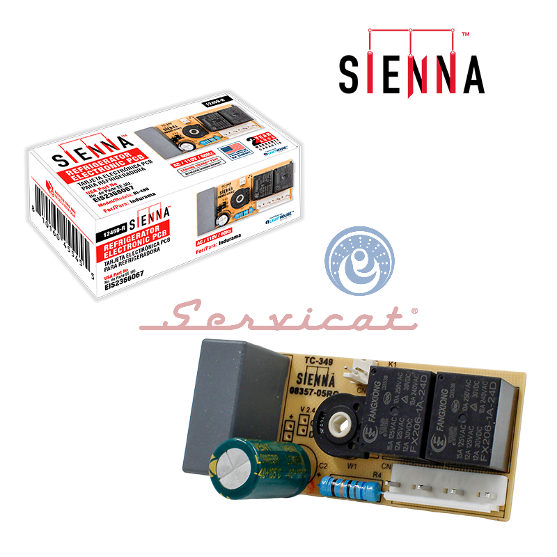 TARJETA ELECTRÓNICA DE POTENCIA Y CONTROL 2 CONECTORES - 120V SIENNA REFRIGERADORA INDURAMA