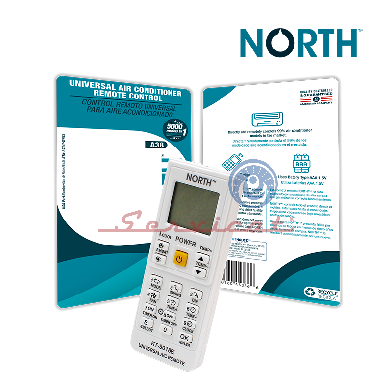 CONTROL NORTH 4000 MODELOS NORTH AIRE ACONDICIONADO TODAS LAS MARCAS