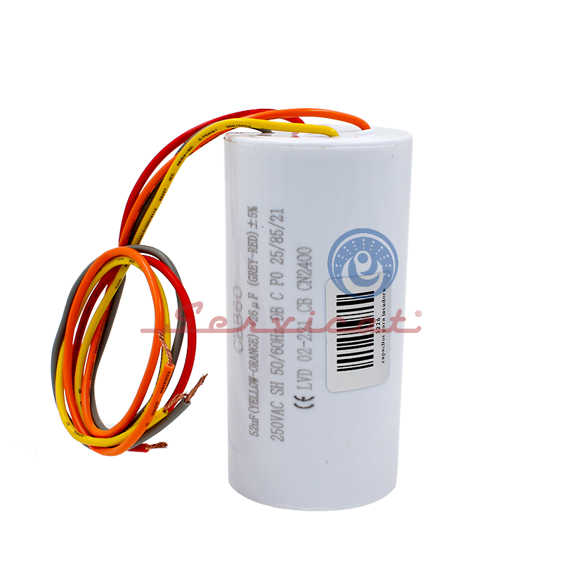 CAPACITOR DE MARCHA 26 - 52UF A 250VAC LAVADORA INDURAMA - ELECTROLUX $ 4.31 ($ 4.31 / Unidades)