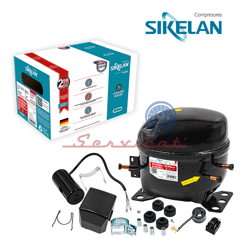 COMPRESOR 1/4HP - R134A - LBP SIKELAN REFRIGERADORA TODAS LAS MARCAS