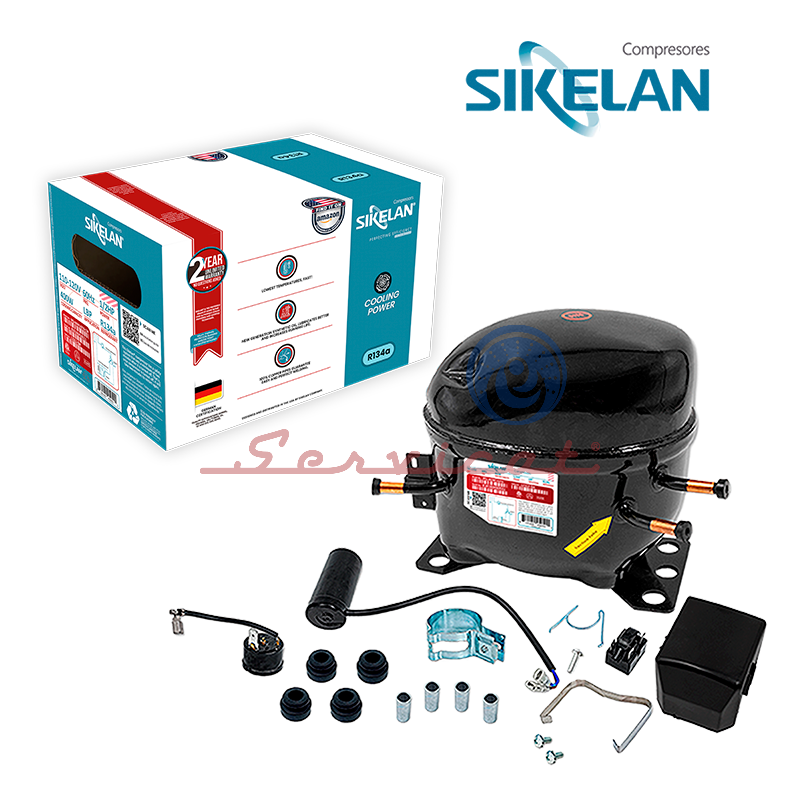 COMPRESOR 1/2HP - R134A - LBP ORIGINAL SIKELAN REFRIGERADORA TODAS LAS MARCAS