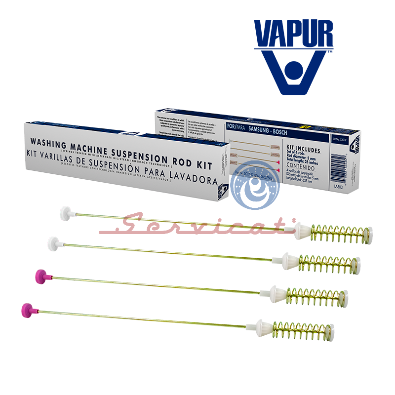 TEMPLADOR-6270- BARRAS DE SUSPENSIÓN 63.5CM VAPUR LAVADORA SAMSUNG - BOSCH
