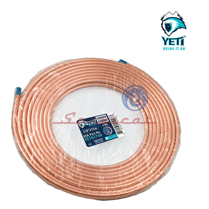 CAN-196] TUBERÍA DE COBRE 3/8" X 15M ORIGINAL YETI REFRIGERADORA TODAS LAS MARCAS