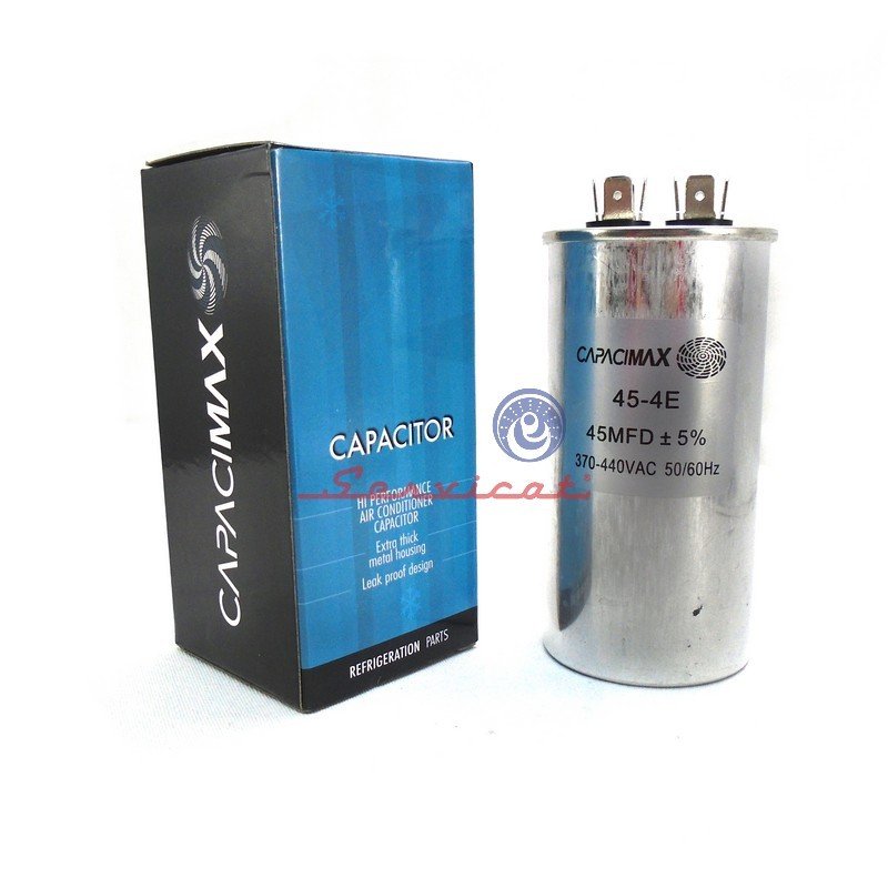 CAP-[12195] LIQUIDACIÓN _ CAPACITOR DE MARCHA 45UF A 370 - 440VAC CAPACIMAX REFRIGERADORA TODAS LAS MARCAS
