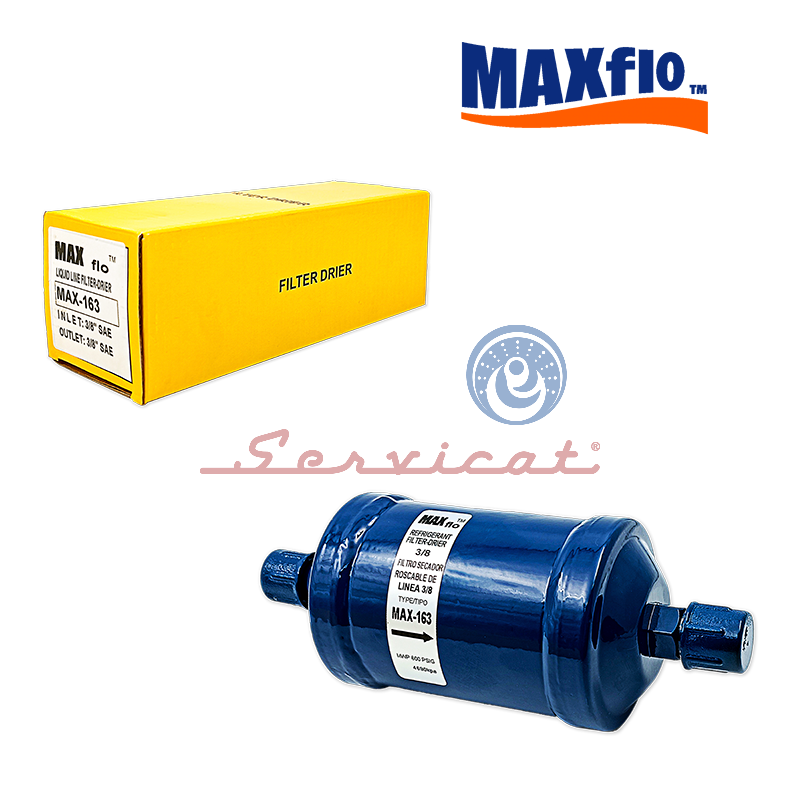 A138] FILTRO DESHIDRATADOR ROSCABLE 3/8'' X 3/8'' MAXFLO AIRE ACONDICIONADO TODAS LAS MARCAS