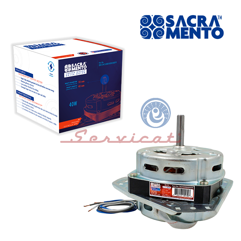 MOTOR 40W SACRAMENTO SECADORA ELECTROLUX - MABE - FRIGIDAIRE