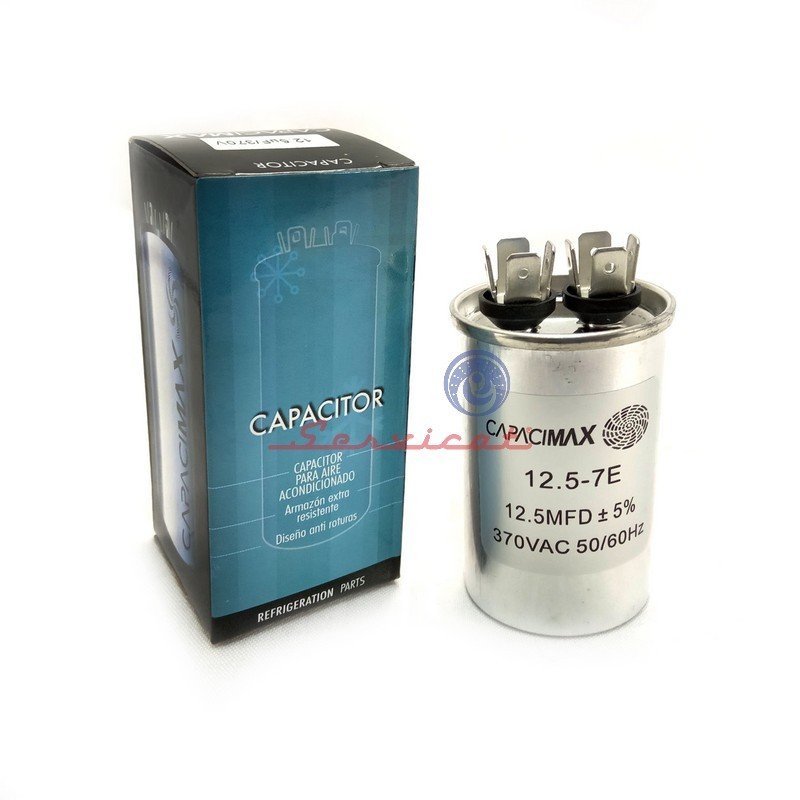 [12065] LIQUIDACIÓN _ CAPACITOR DE MARCHA 12.5UF A 370VAC CAPACIMAX REFRIGERADORA TODAS LAS MARCAS