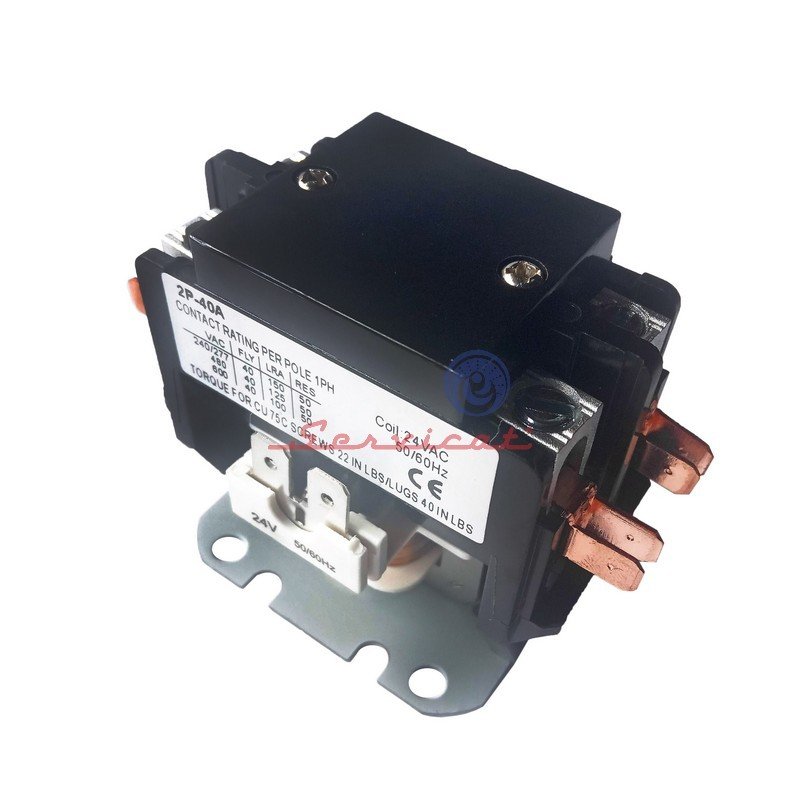 A84] CONTACTOR 2 POLOS - 24V - 40A AIRE ACONDICIONADO TODAS LAS MARCAS $ 5.55