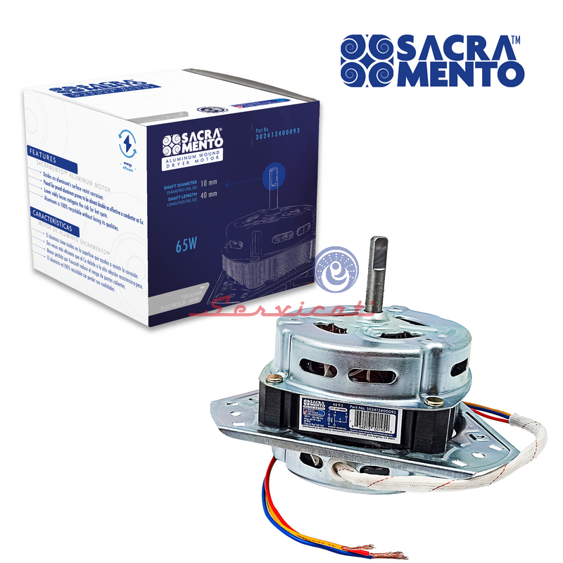 MOTOR 65W SACRAMENTO SECADORA MABE - ELECTROLUX