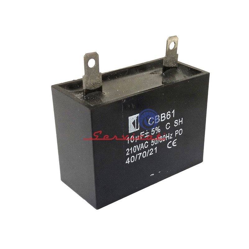 [1040] CAPACITOR DE MARCHA 10UF A 210V REFRIGERADORA MABE - ELECTROL