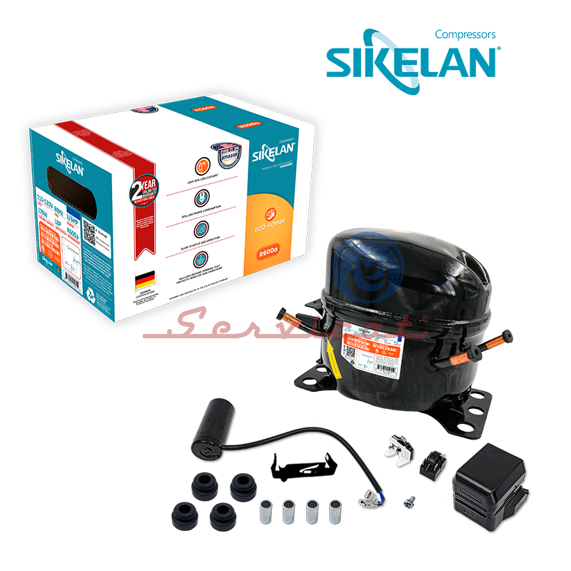 COMPRESOR 1/6HP - R600A - LBP ORIGINAL SIKELAN REFRIGERADORA TODAS LAS MARCAS