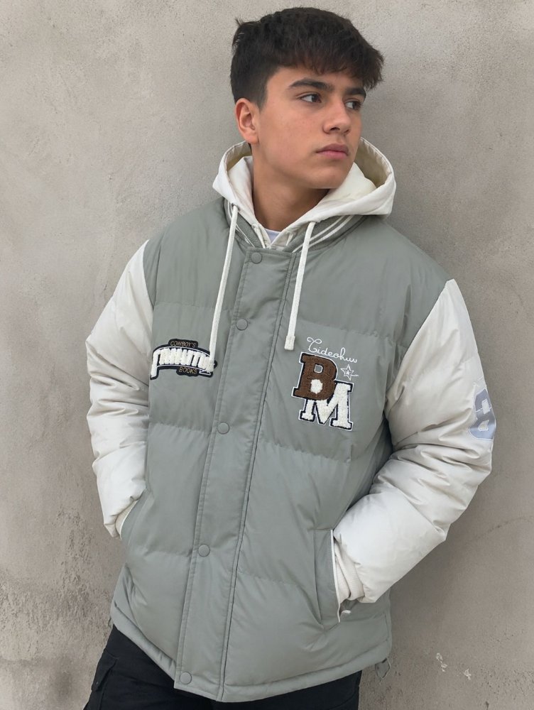 CAMPERA PUFF 2 EN 1 HOMBRE BEIGE