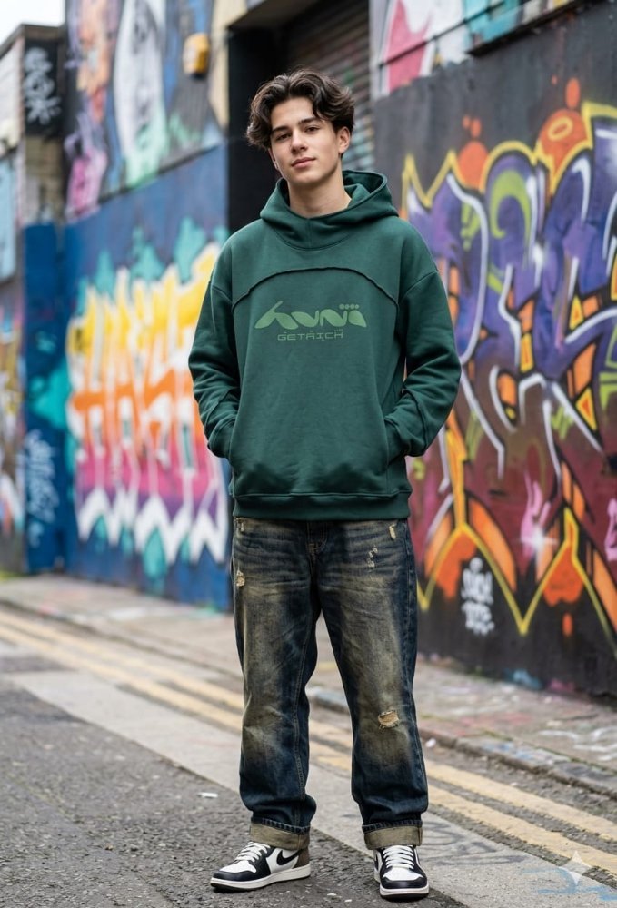 BUZO CUELLO ALTO HOMBRE VERDE
