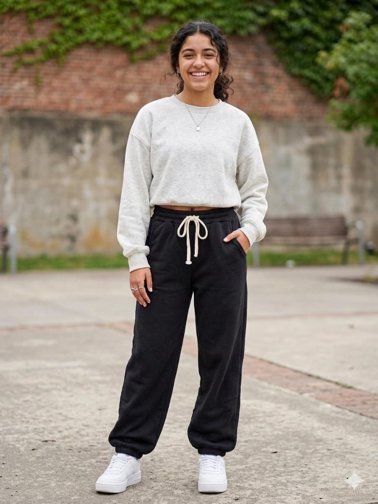PANTALON BUZO NEGRO DAMA