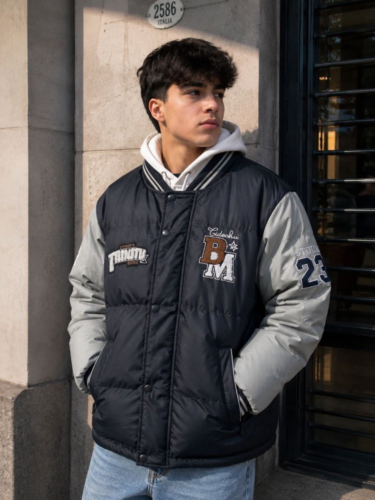 CAMPERA PUFF 2 EN 1 HOMBRE NEGRA