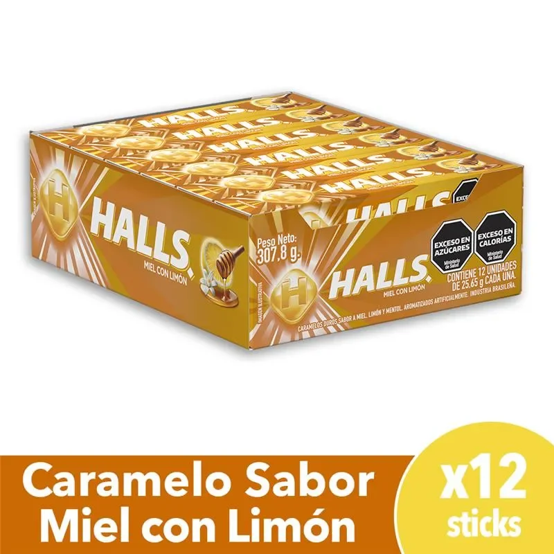 Caramelo halls miel y limon