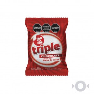 Alfajor fantoche triple choco