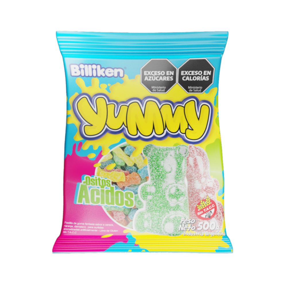 Gomitas yummy 500gr ositos acidas
