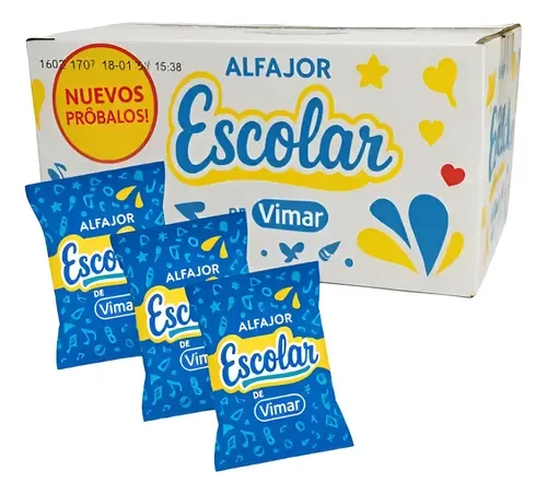 Alfajor escolar leche x60