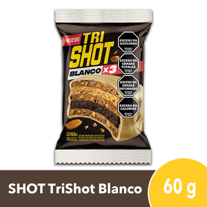 Alfajor triple trishot blanco