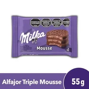 Alfajor triple milka mousse