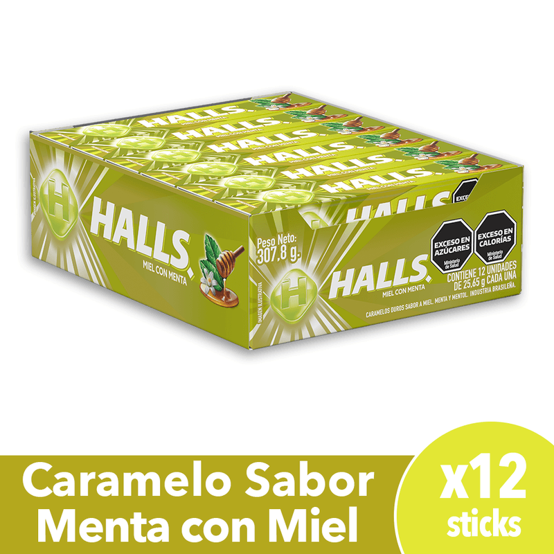 Caramelo halls menta con miel