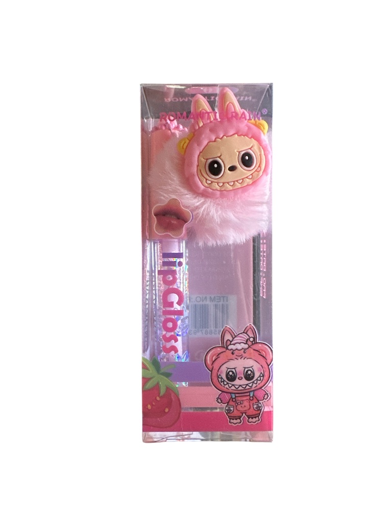 Lip Gloss Labubu - Peluche Rosado