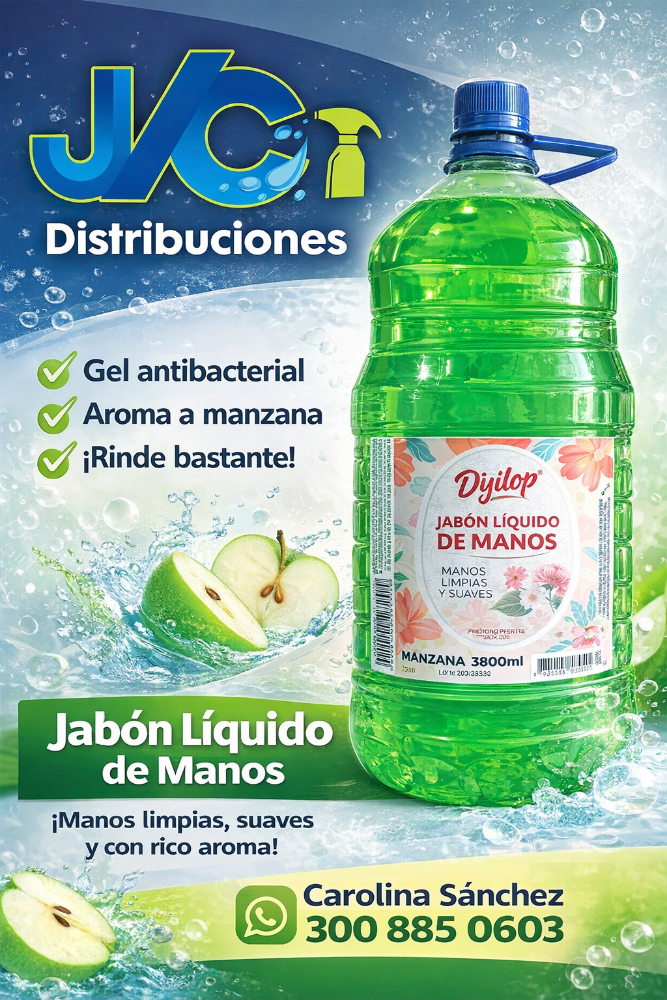 JABON LIQUIDO MANOS MANZANA VERDE x 3.800 ML