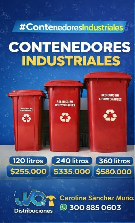 CONTENEDORES DE BASURA DE 120 / 240 / 360 LITROS CON LLANTAS