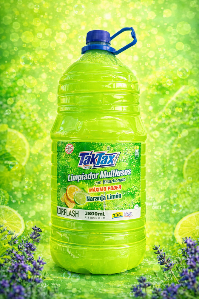 AMBIENTADOR MULTIUSOS TAK TAX BICARBONATO LIMON GALON X 3.800 ML