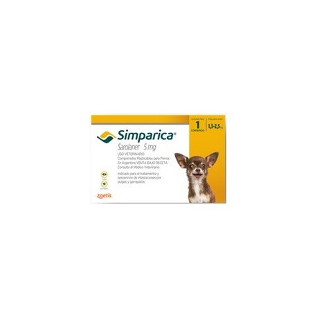 Simparica de 1.3 a  2.5kg
