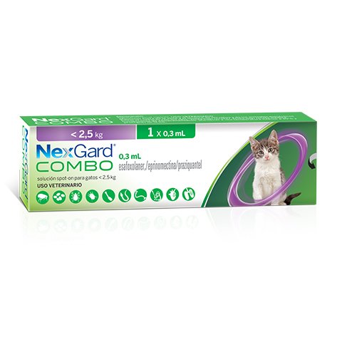Nexgard Combo Gatos. 2.5 - 7.5