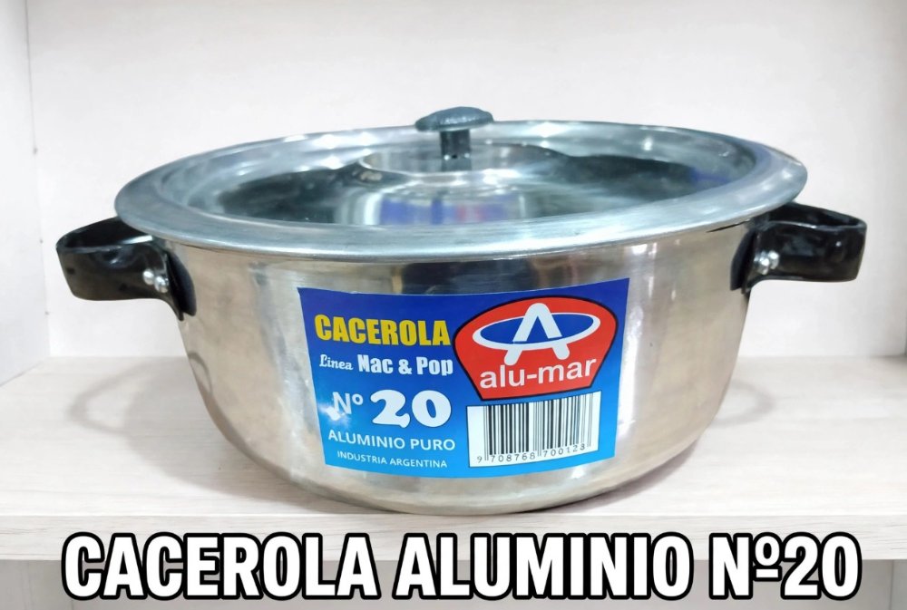 CACEROLA C/TAPA ALUMI Nº20 ALU-MAR