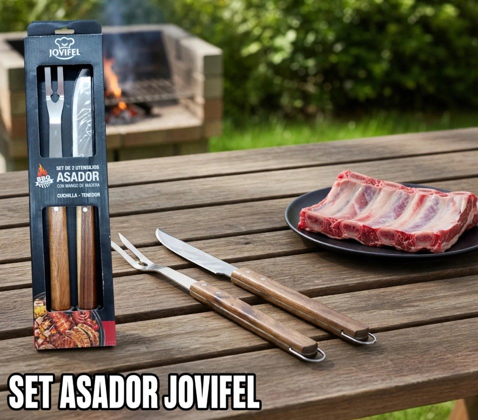 SET CUBIERTOS ASADOR