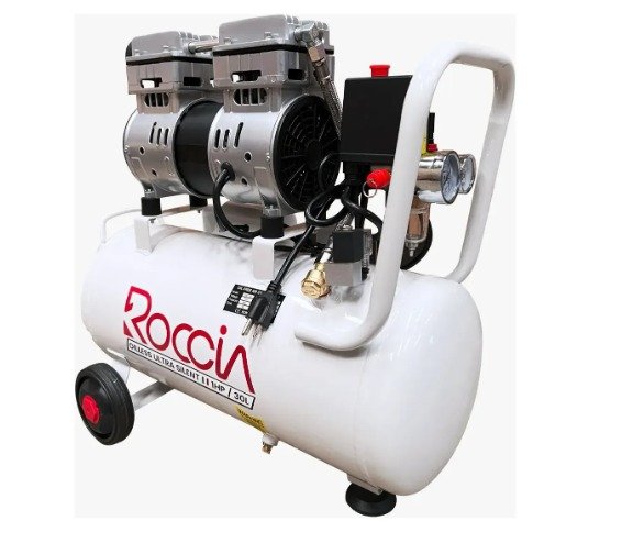 COMPRESOR DE AIRE LIBRE DE ACEITE 30L ULTRA SILENT MARCA ROCCIA