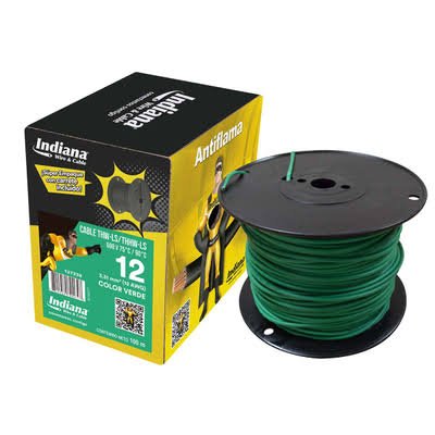 Indiana Cable #12 Verde 100m Unipolar