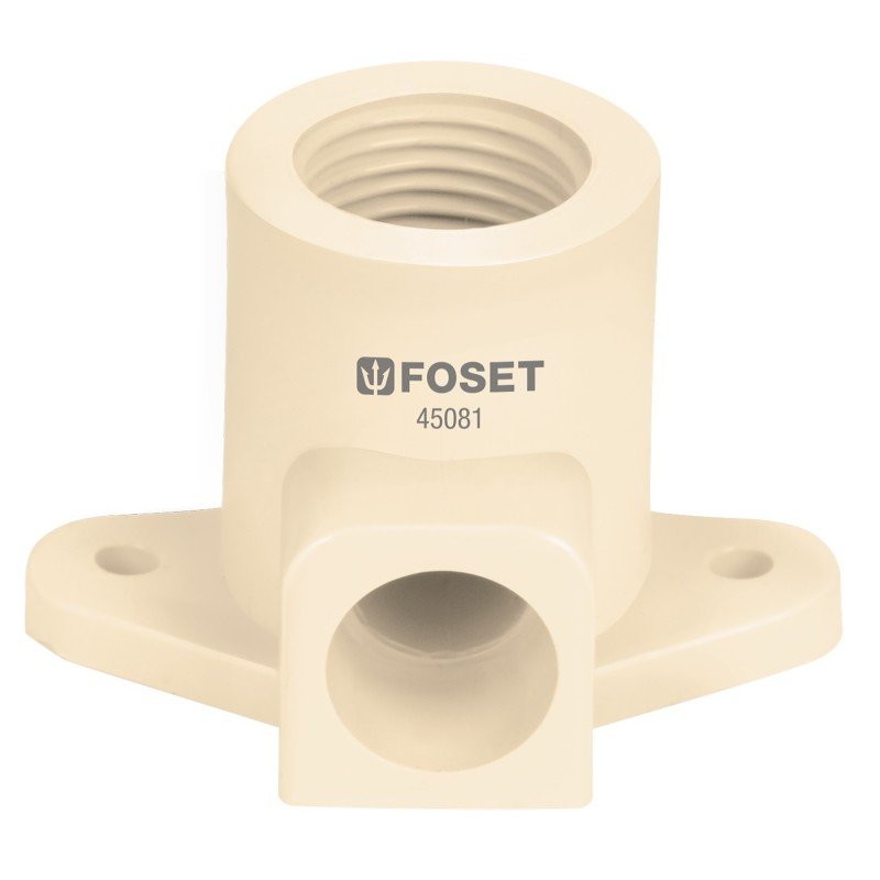 Codo 90° de oreja 1/2 con adaptador hembra CPVC