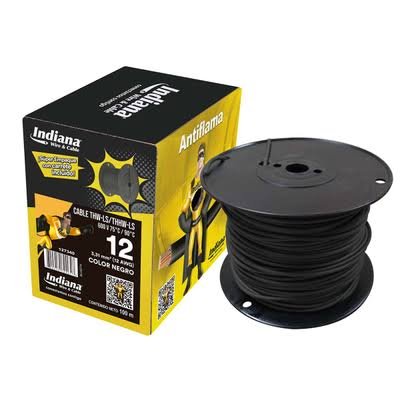 Indiana Cable #12 Negro 100m Unipolar
