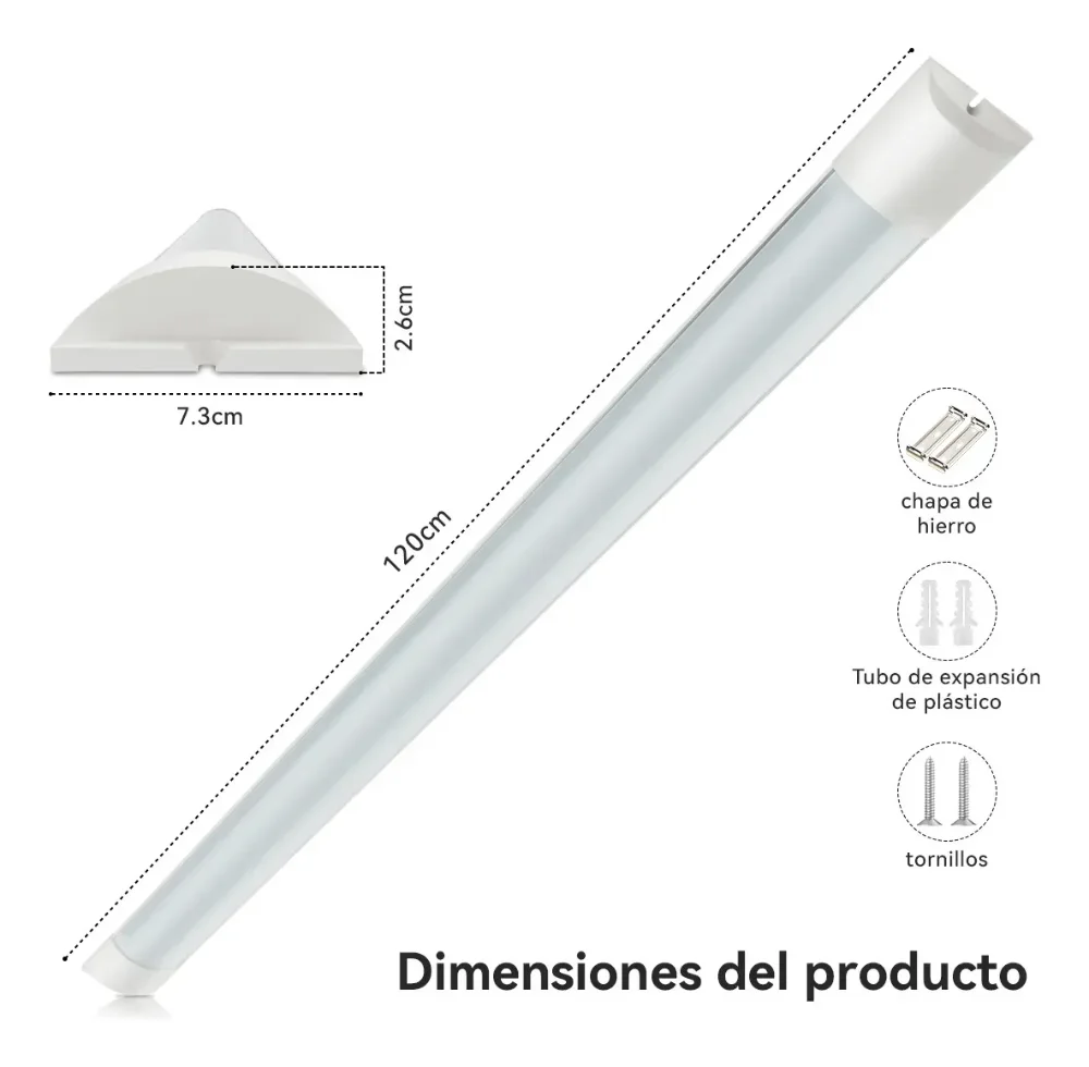 lampara de barra led 127v