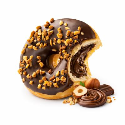 Donut rellena de choco. y avellanas