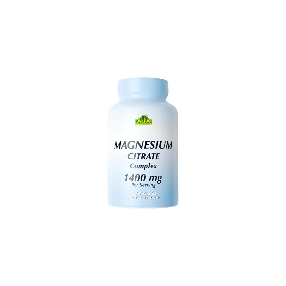Citrato de mangnesio 1400mg  60 capsulas Alfa Vitamins