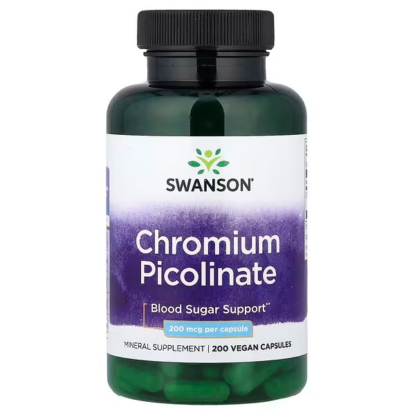 Picolinato de cromo 200 mcg 200 capsulas