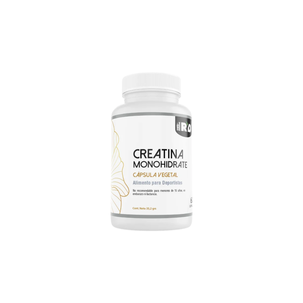 Creatina Monohidrato 60 Cápsulas Suplementos Ryd